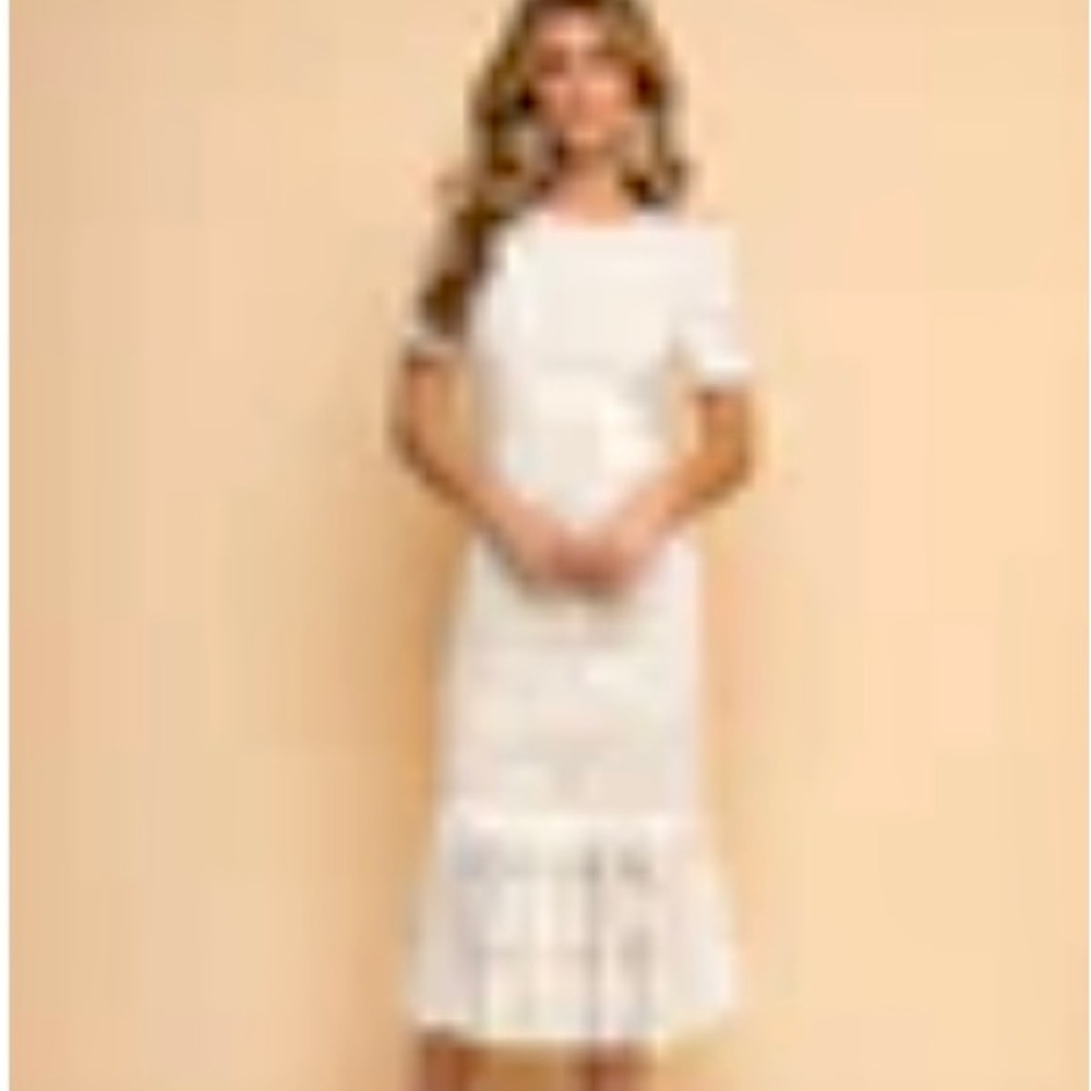 NWT Rachel Parpell cream lace Midi dress! Lined.